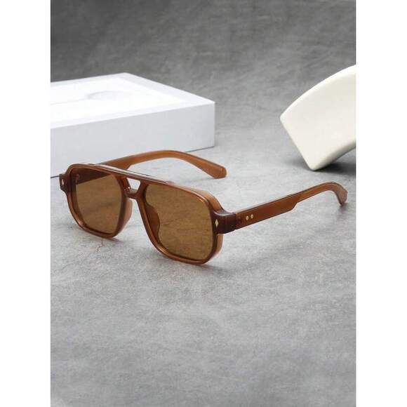Men\'s Classic Square Double Bridge Minimalist Glasses (Suita